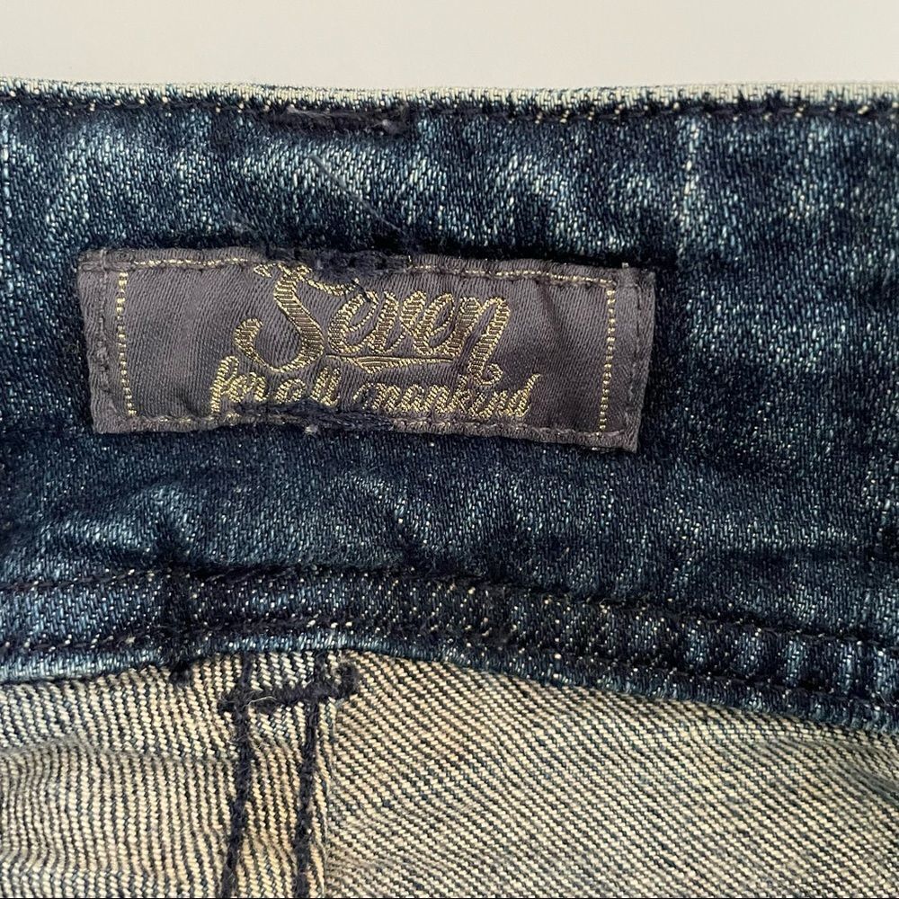 7 for all mankind ~ denim flared bell bottoms ~ size 28 ~ low rise ~ Y2K - Picture 5 of 8